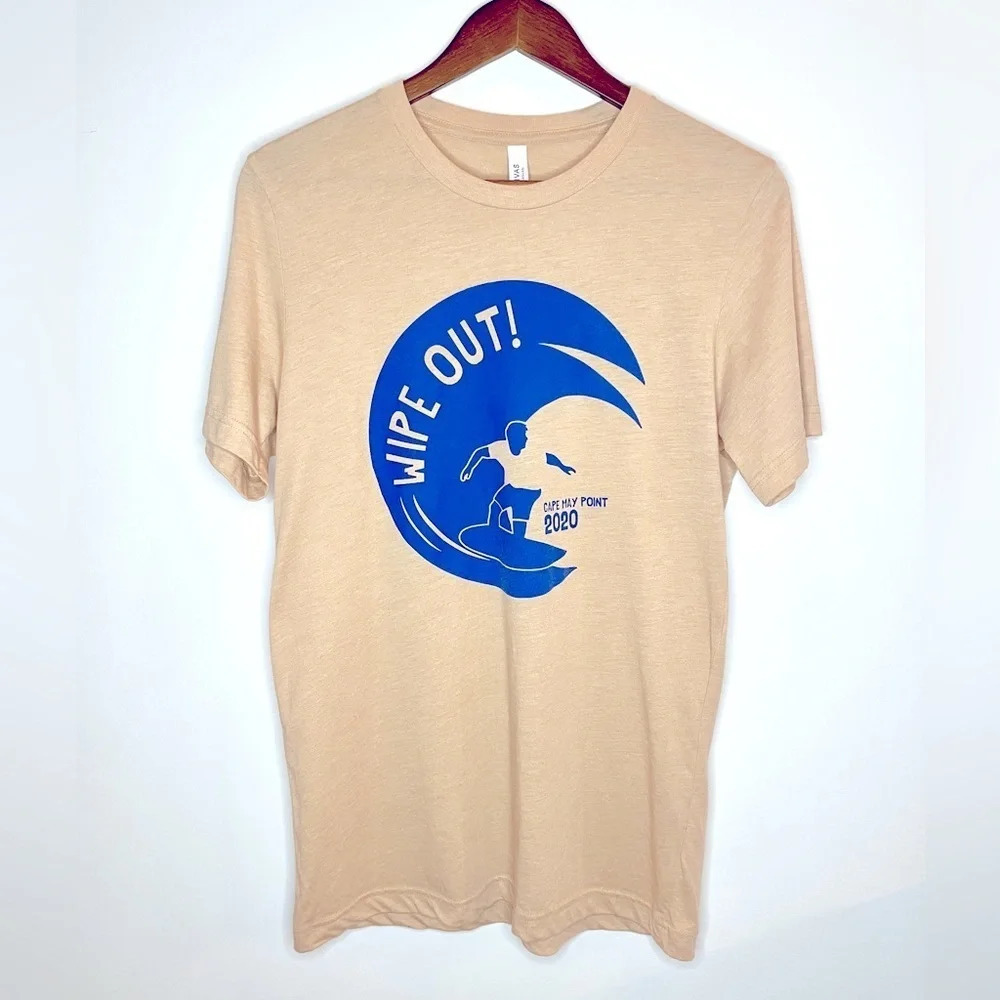Custom Bella Canvas Medium Unisex Tan Logo Tee Shirt